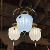 Tri Globe Fixture, Polished Brass and Milk Glass, sku: 032911